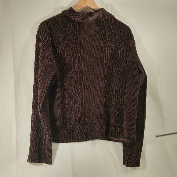 Rhonda Stark Brown Button Front Blazer Jacket M - Picture 2 of 5